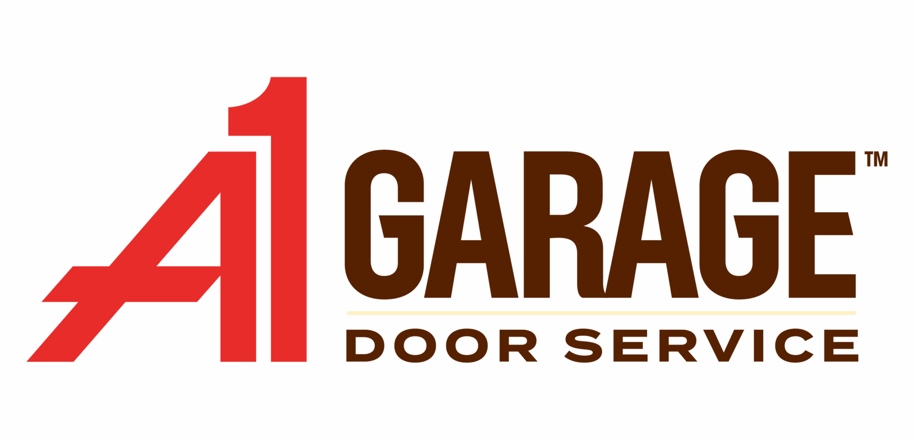 A1G_HorizontalLogo A1 Garage Door Service Logo - Red and Brown