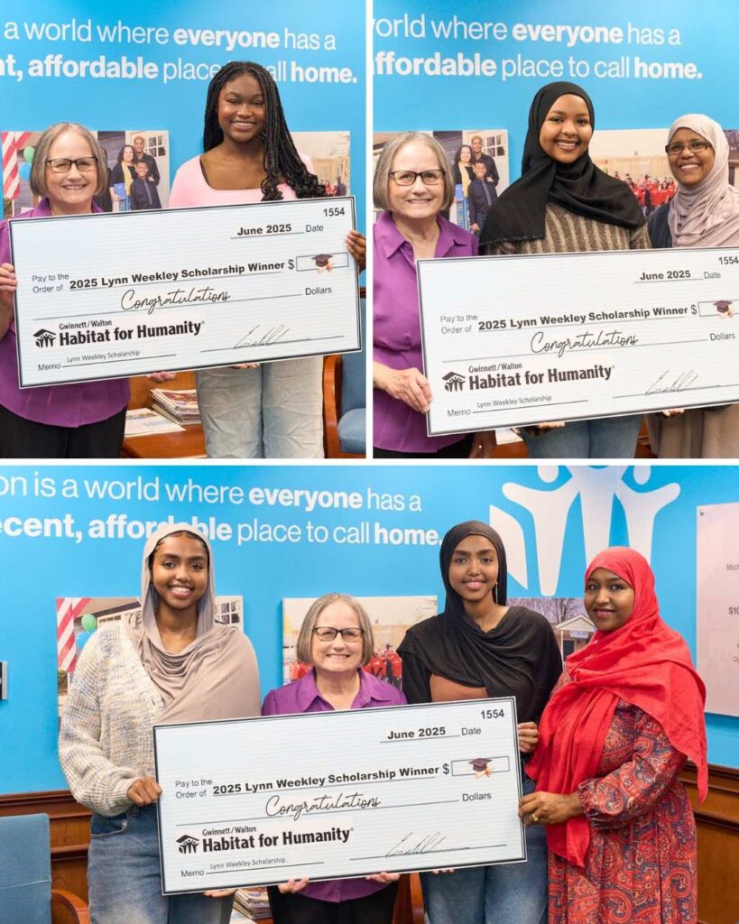 2025 Lynn Weekley Award recipients holding their checks