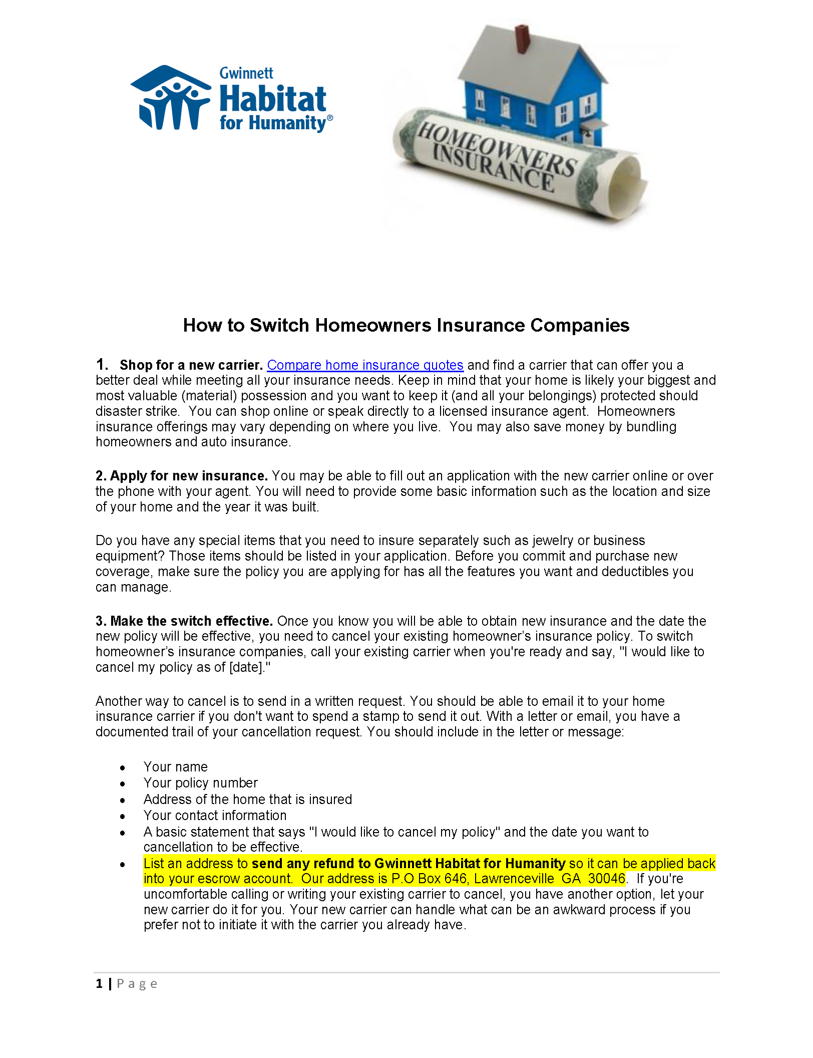 How to switch homeowners insurance companies_Page_1